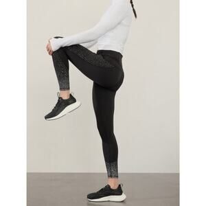 Athleta Rainier Tight Womens Size XL Orion Black Reflective Running Legging *EUC